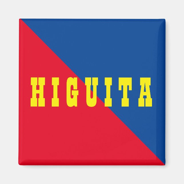 Personlig Red Blue Gult Higuita Magnet (Framsidan)