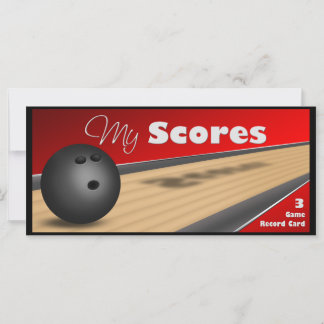 Personlig Red Bowling-poängkort