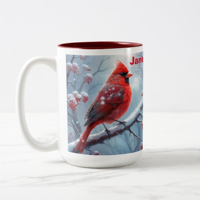 Personlig Red Cardinal Coffee Kopp, kardinal Kopp (Vänster)