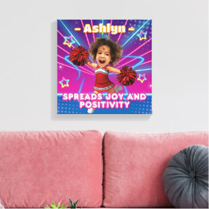 Personlig Red CheerLedare Anpassningsbar Kid Pho Canvastryck