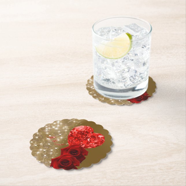 Personlig Red Diamond Ro Papper Underlägg (Insitu)