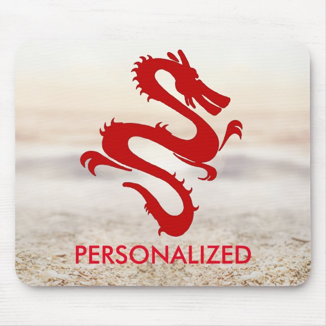 Personlig Red Dragon Mouse Pad Musmatta (Framsidan)