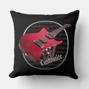 Personlig Red Electric Guitar Kudde
