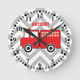 Personlig Red Fire Lastbil Rund Klocka