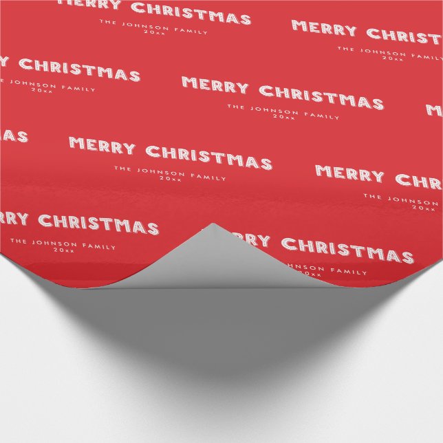 Personlig Red God jul Wrapping Papper Presentpapper (Hörn)