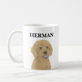 Personlig Red Golden Apricot Doodle Kaffemugg