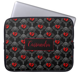 Personlig Red Goth Heart Laptop Fodral