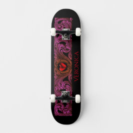 Personlig Red Goth Heart Skateboard