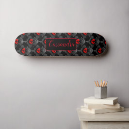 Personlig Red Goth Heart Skateboard