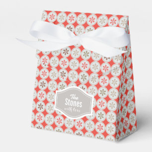 Personlig Red grönt Chirstmas snowflake mönster Presentaskar