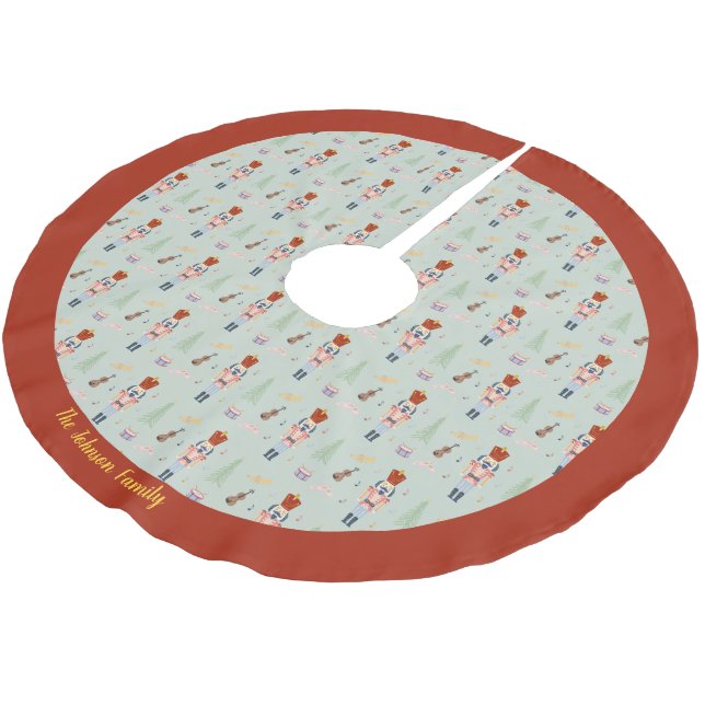 Personlig Red Grönt Nutcracker Ballet Music Julgransmatta Borstad Polyester (Vinklad)