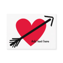 Personlig Red Heart med Arrow Valentine Day