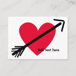 Personlig Red Heart med Arrow Valentine Day Anteckningskort