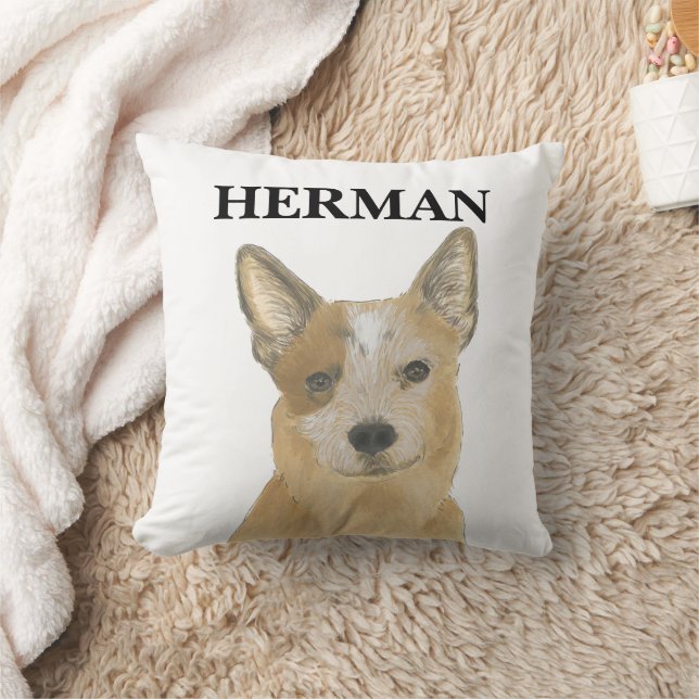 Personlig Red Heeler Australian Cattledog Kudde (Filt)