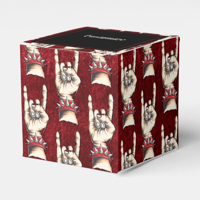 Personlig Red Horns Up Presentaskar (Framsidan Sidan)