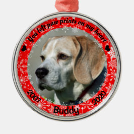 Personlig Red Hund Memorial Julgransprydnad Metall
