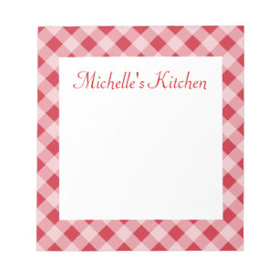 Personlig Red Kitchen Livsmedel List Anteckningsbl Anteckningsblock