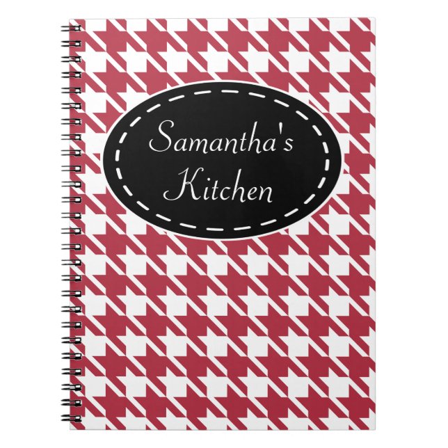 Personlig Red Kitchen Recipe - bärbar dator - gift Anteckningsbok (Framsidan)