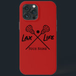 Personlig Red LAX (Lacrosse) Life<br><div class="desc">Höj ditt mobila spel med den här personligen "Lax Life"-mobiltelefonväska. Om du visar kärlek för lacrosse kombinerar fodral stil och skydd i ett. Låt din passion skina och välkomna Lax Life med alla samtal och all text. Ut både på och utanför fält!</div>