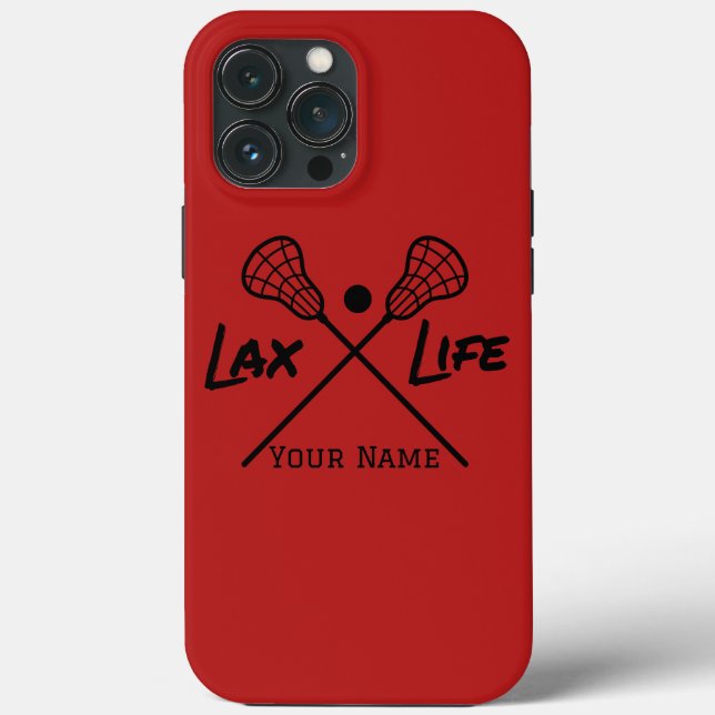 Personlig Red LAX (Lacrosse) Life (Baksida)