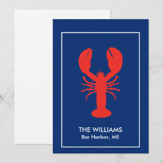 Personlig Red Lobster Blank Tack Kort