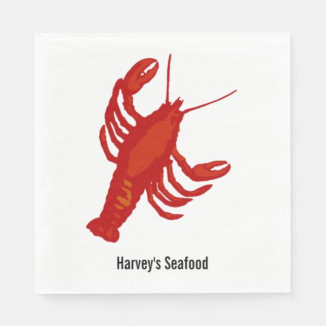 Personlig Red Lobster Napkins Pappersservett (Framsidan)