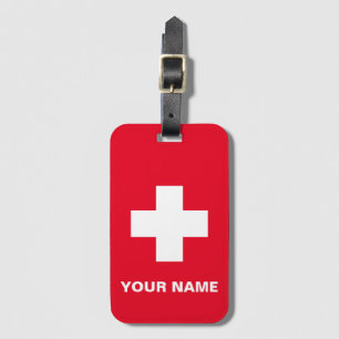 Personlig Red Medical Equipment Luggage Tag Bagagebricka