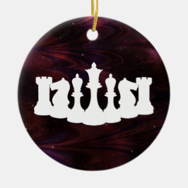 Personlig Red Nebula Chess Ornament