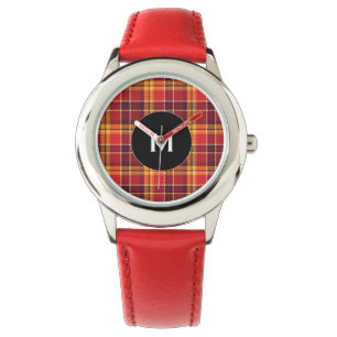 Personlig Red och gult Play-design Armbandsur