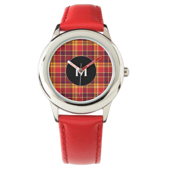 Personlig Red och gult Play-design Armbandsur (Framsida)