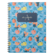 Personlig 'Red Panda' Blue Apple Notebook