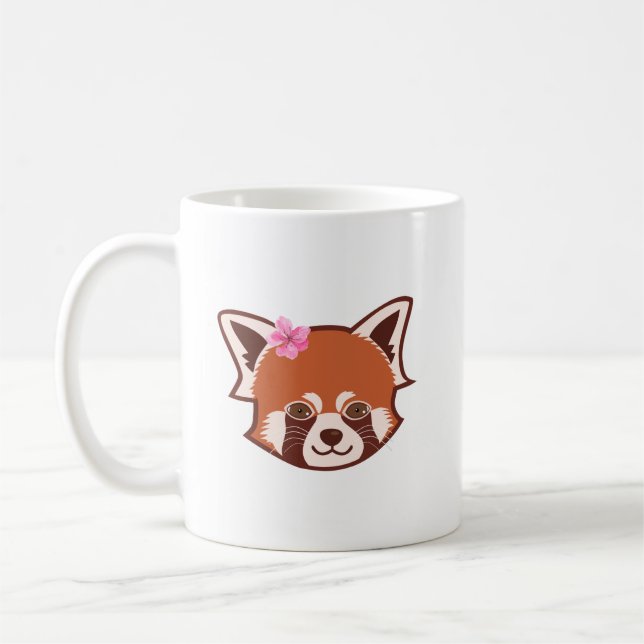 Personlig Red Panda Monogram Mugg (Vänster)