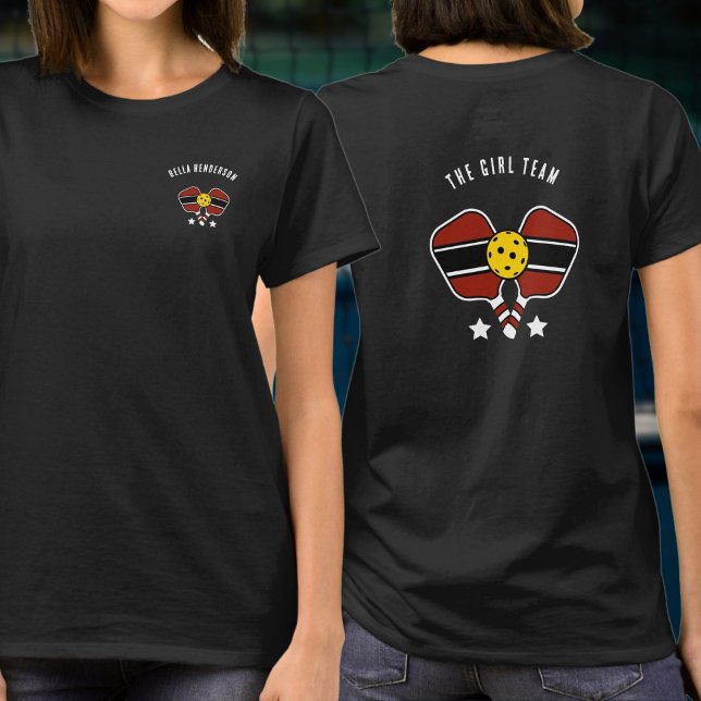Personlig Red Pickleball-design T Shirt (Skapare uppladdad)
