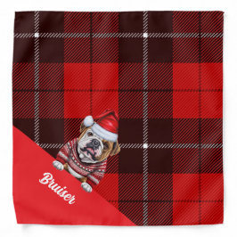 Personlig Red Play Bulldog Jul Bandana