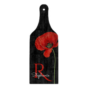 Personlig Red Poppy on Black