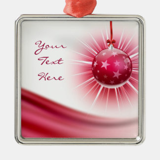Personlig Red Ribbon jul Boll Ornament