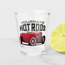 Personlig Red Roadster Vintage Hot rod Shop