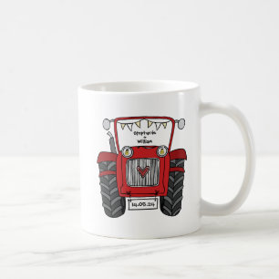 Personlig Red Tractor Landsbyggsbröllop Gift Kaffemugg