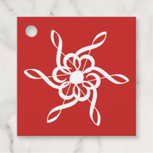 Personlig Red Treble Clef Snowflake Musical Gåvor Etiketter