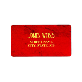 Personlig Red Velvet Mönster Skriv ut Adressetikett