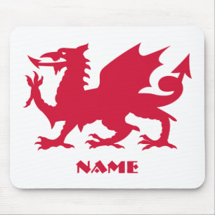 Personlig Red Welsh Dragon Musmatta