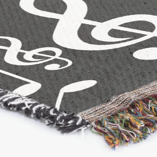 Personlig Red White och Black Musik noter Mysfilt (Hörn)