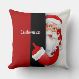 Personlig Red & White Santa Kudde