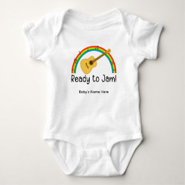 Personlig "Redo att Jamma" Gitarr Baby Bodysuit T Shirt