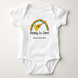 Personlig "Redo att Jamma" Gitarr Baby Bodysuit T Shirt