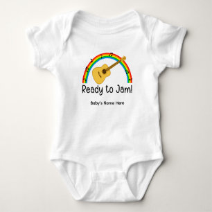 Personlig "Redo att Jamma" Gitarr Baby Bodysuit T Shirt