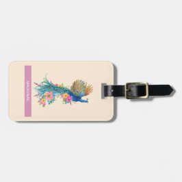 Personlig Regal Peacock Bagagebricka