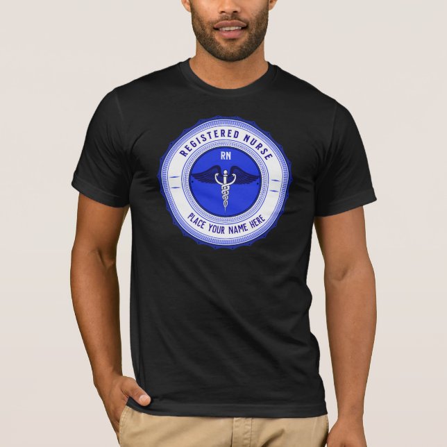 Personlig Registrerad sjuksköterska Royal Blue Cad T Shirt (Framsida)