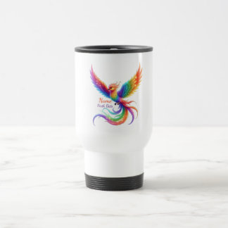 Personlig Regnbåge Fenix Namn Födelsedagspresent Resemugg