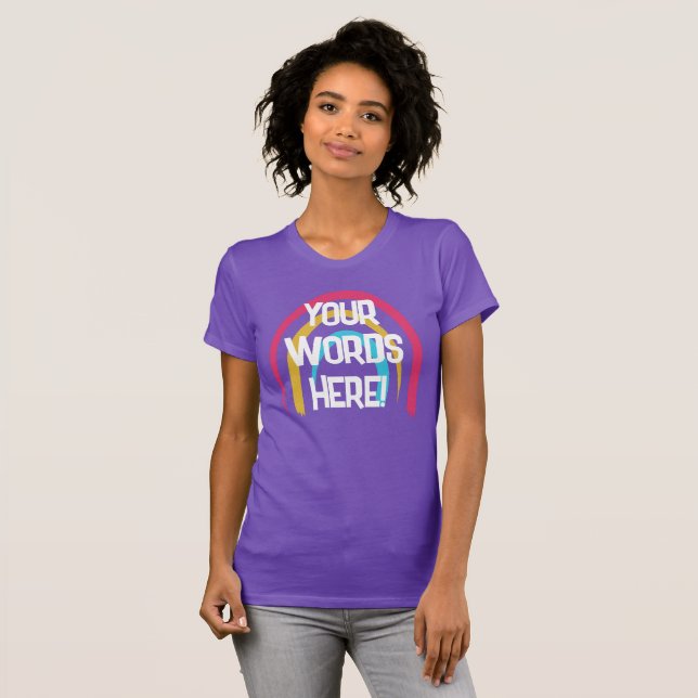 Personlig Regnbåge Kvinnor T Shirt (Hel framsida)